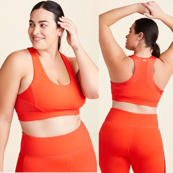 Alala Vamp Sports Bra Workout High Support Stretch Lava Red Plus Size 1X - Picture 1 of 9